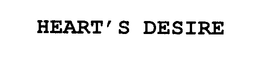 HEART'S DESIRE trademark