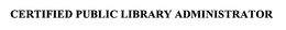 CERTIFIED PUBLIC LIBRARY ADMINISTRATOR trademark