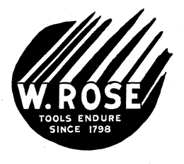 W. ROSE TOOLS ENDURE SINCE 1798 trademark