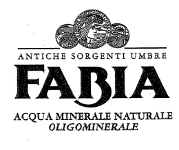 ANTICHE SORGENTI UMBRE FABIA ACQUA MINERALE NATURALE OLIGOMINERALE trademark