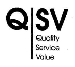 QSV QUALITY SERVICE VALUE trademark