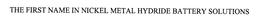 THE FIRST NAME IN NICKEL METAL HYDRIDE BATTERY SOLUTIONS trademark