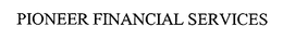 PIONEER FINANCIAL SERVICES trademark