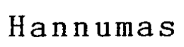 HANNUMAS trademark