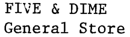FIVE & DIME GENERAL STORE trademark