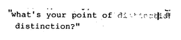 "WHAT'S YOUR POINT OF DISTINCTION?" trademark