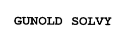 GUNOLD SOLVY trademark