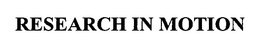 RESEARCH IN MOTION trademark
