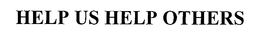 HELP US HELP OTHERS trademark
