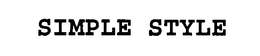 SIMPLE STYLE trademark