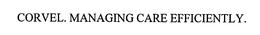 CORVEL. MANAGING CARE EFFICIENTLY. trademark