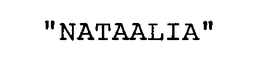 "NATAALIA" trademark