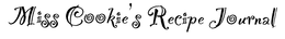 MISS COOKIE'S RECIPE JOURNAL trademark