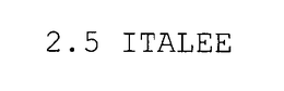 2.5 ITALEE trademark