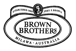 BROWN BROTHERS MILAWA AUSTRALIA ESTABLISHED 1889 JOHN F. BROWN trademark