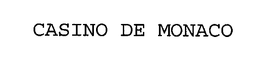 CASINO DE MONACO trademark