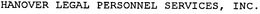 HANOVER LEGAL PERSONNEL SERVICES, INC. trademark