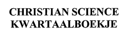 CHRISTIAN SCIENCE KWARTAALBOEKJE trademark