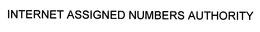 INTERNET ASSIGNED NUMBERS AUTHORITY trademark