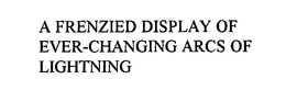 A FRENZIED DISPLAY OF EVER-CHANGING ARCS OF LIGHTNING trademark