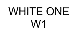 WHITE ONE W1 trademark