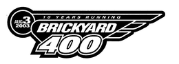 10 YEARS RUNNING BRICKYARD 400 AUG 3 2003 trademark