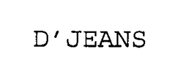 D' JEANS trademark