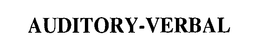 AUDITORY-VERBAL trademark