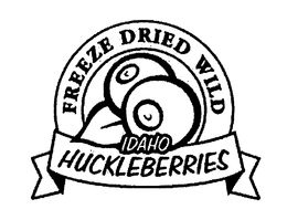 FREEZE DRIED WILD IDAHO HUCKLEBERRIES trademark