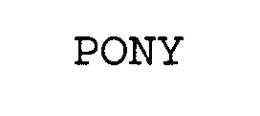 PONY trademark