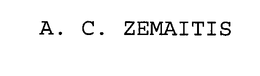 A. C. ZEMAITIS trademark