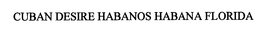 CUBAN DESIRE HABANOS HABANA FLORIDA trademark