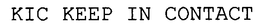 KIC KEEP IN CONTACT trademark
