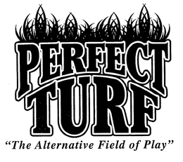 PERFECT TURF "THE ALTERNATIVE FIELD OF PLAY" trademark