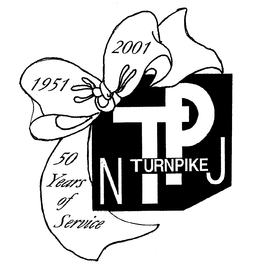 NJTP TURNPIKE 1951 2001 50 YEARS OF SERVICE trademark