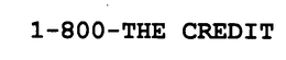 1-800 THE CREDIT trademark