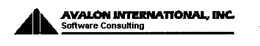 AVALON INTERNATIONAL, INC. SOFTWARE CONSULTING trademark