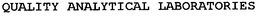 QUALITY ANALYTICAL LABORATORIES trademark