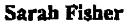 SARAH FISHER trademark
