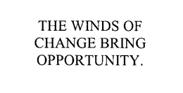 THE WINDS OF CHANGE BRING OPPORTUNITY. trademark