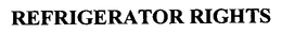 REFRIGERATOR RIGHTS trademark