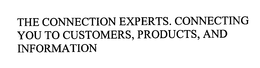 THE CONNECTION EXPERTS. CONNECTING YOU TO CUSTOMERS, PRODUCTS, AND INFORMATION trademark