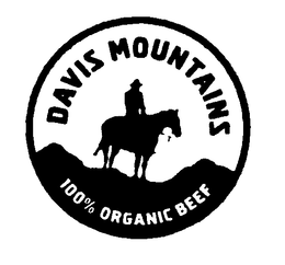 DAVIS MOUNTAINS 100% ORGANIC BEEF trademark