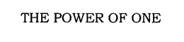 THE POWER OF ONE trademark