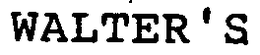 WALTER'S trademark