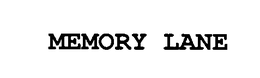 MEMORY LANE trademark
