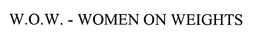 W.O.W. - WOMEN ON WEIGHTS trademark