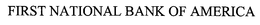 FIRST NATIONAL BANK OF AMERICA trademark