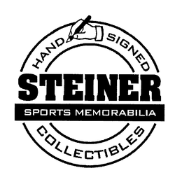 STEINER SPORTS MEMORABILIA HAND SIGNED COLLECTIBLES trademark