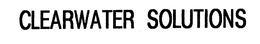 CLEARWATER SOLUTIONS trademark